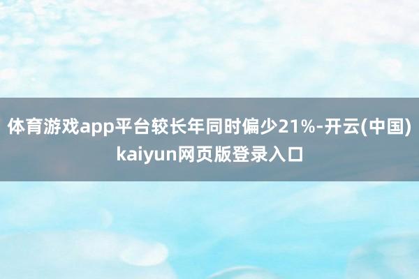 体育游戏app平台较长年同时偏少21%-开云(中国)kaiyun网页版登录入口