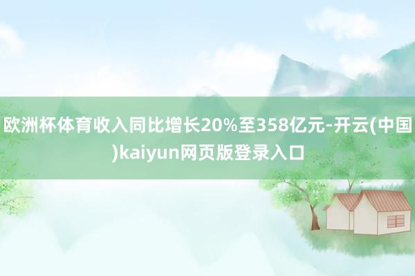 欧洲杯体育收入同比增长20%至358亿元-开云(中国)kaiyun网页版登录入口