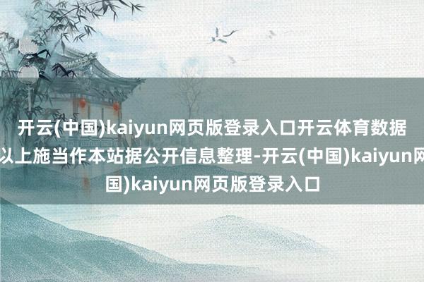 开云(中国)kaiyun网页版登录入口开云体育数据源泉：企查查以上施当作本站据公开信息整理-开云(中国)kaiyun网页版登录入口